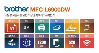 흑백복합기렌탈 MFC- L6900DW